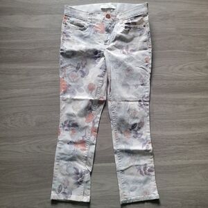 Vintage America Floral Ankle Jeans - Pastel Hues